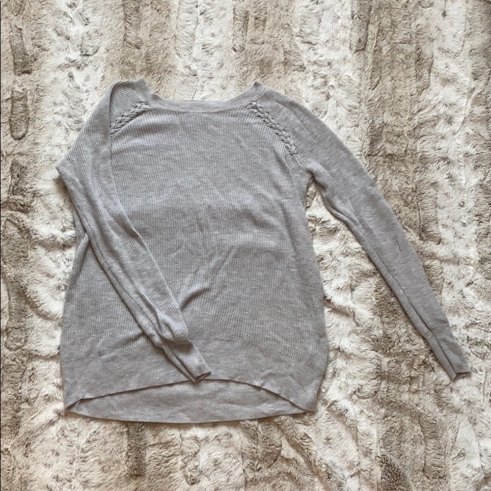 Women’s Beige Scoop-Neck Knitted Sweater